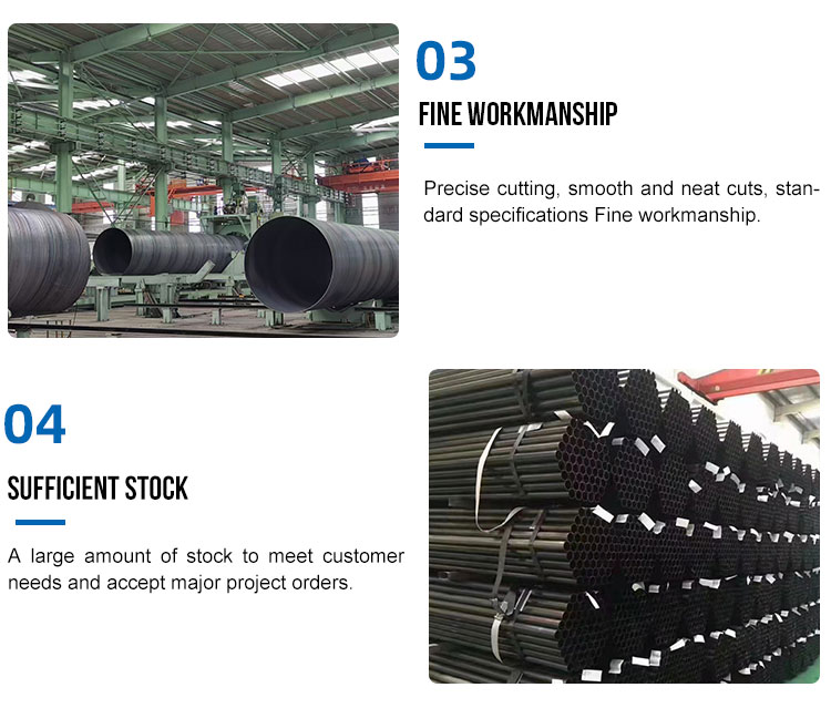 Sch40 0.6-30mm Thick Walled Welded Carbon Steel Pipe LSAW SSAW ERW