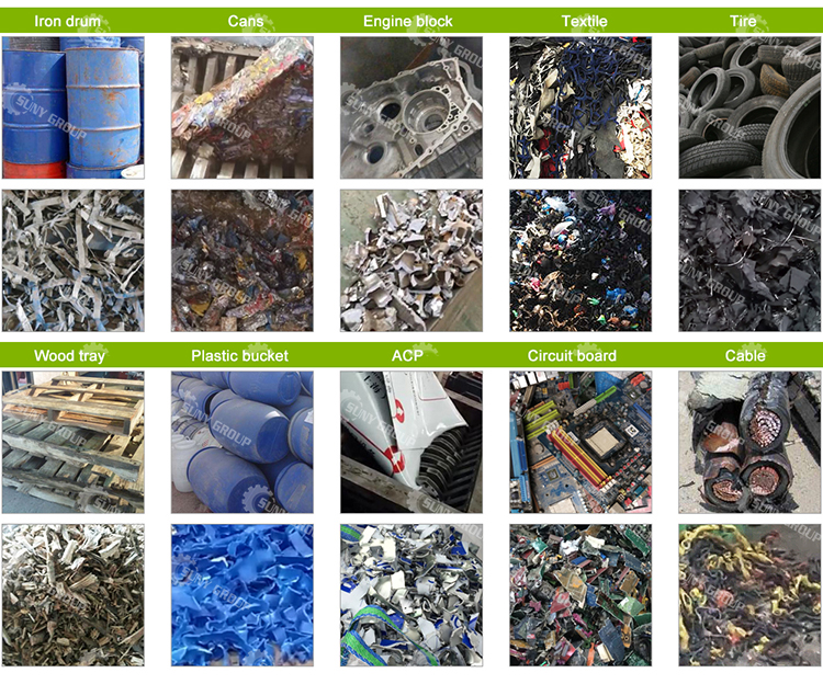 15kW Power Waste Electronic Computer Hardware Shredder for Copper Cable Wire Crushing