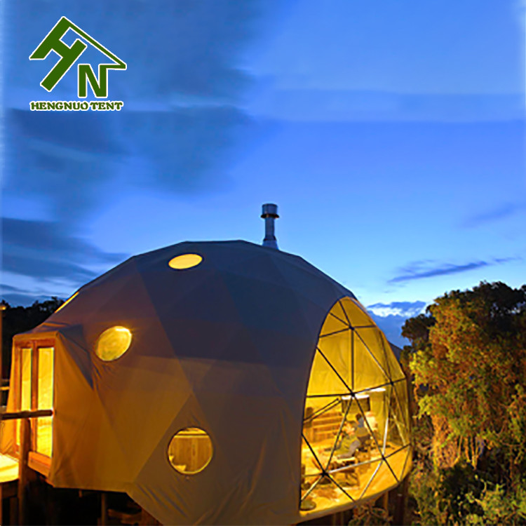 Outdoor 6~10 People Metal Geodesic Dome Tent For Camping