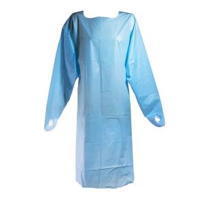 Quality Dustproof Disposable CPE Gown Full Sleeve Aprons 20-65gsm wholesale
