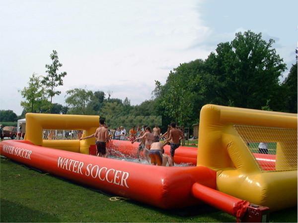 Adult Hot Welding Inflatable Soap Soccer Field / Interactive Inflatable Water