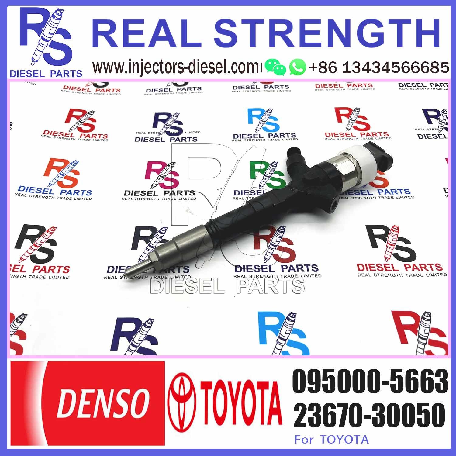 Good Quality Diesel Engine Parts 23670-30050 Common Rail Fuel Injector Assembly 095000-5663