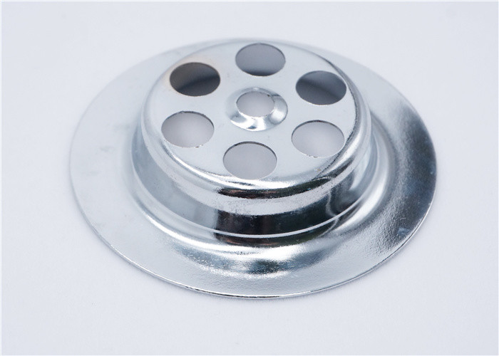 Chrome Plated Bathroom Basin Strainer Round Good Filter Effect Anti - Clogging