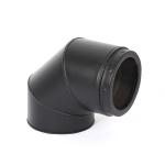 90 Degree Double Wall Stainless Stove Pipe , Stainless Steel Insulated Chimney