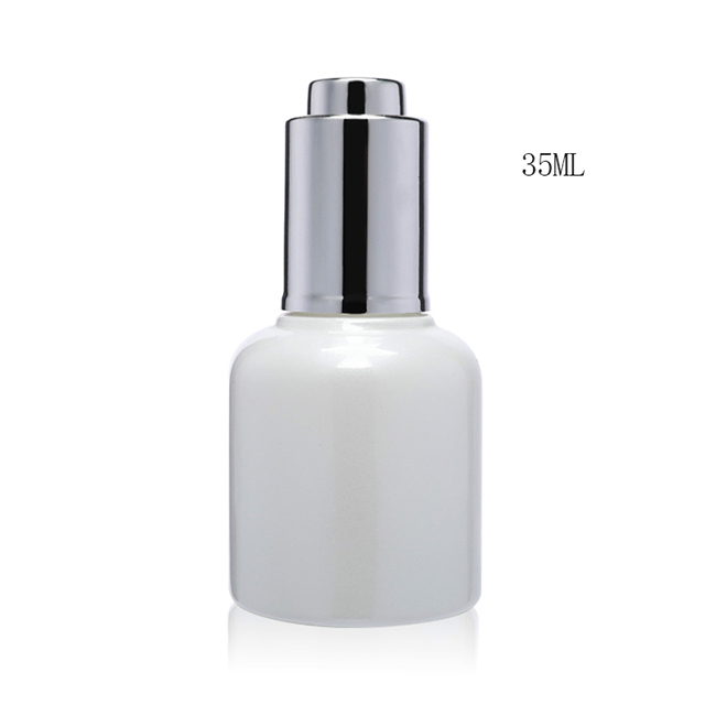 35ml OEM White Skin Care Bottle Glass Container With Dropper