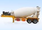 Construction Material Carbon Steel Tanker Trailer , Concrete Mixer Trailer 12