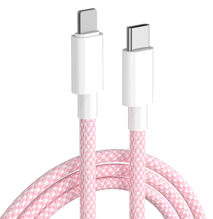 PD 27W TPE Fast USB Data Cable Type C To Lightning For Iphone Charging