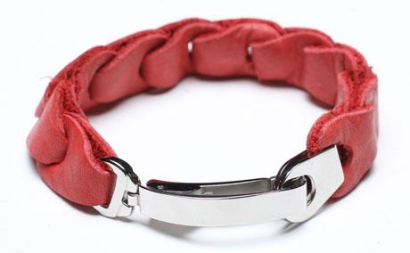 Leather Bracelet, Stainless Steel Clasp, 8 Inches