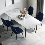 10 Seater SS Dining Tables Metal Stainless Steel Leg Ceramic Tile Or Marble Top