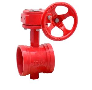 China Rubber Seated DN1200 150Lbs Grooved Ends Ductile Iron Butterfly Valves on sale