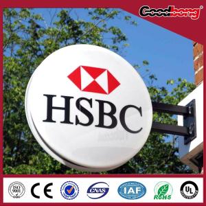 Quality Wall Hanging Vacuum Forming Rotating Round Acrylic Light Box wholesale