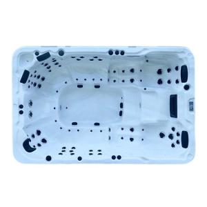 Quality Luxury 8 Seats Balboa Acrylic Whirlpool Swim Spa Outdoor Massage Endless Swimming Pool wholesale