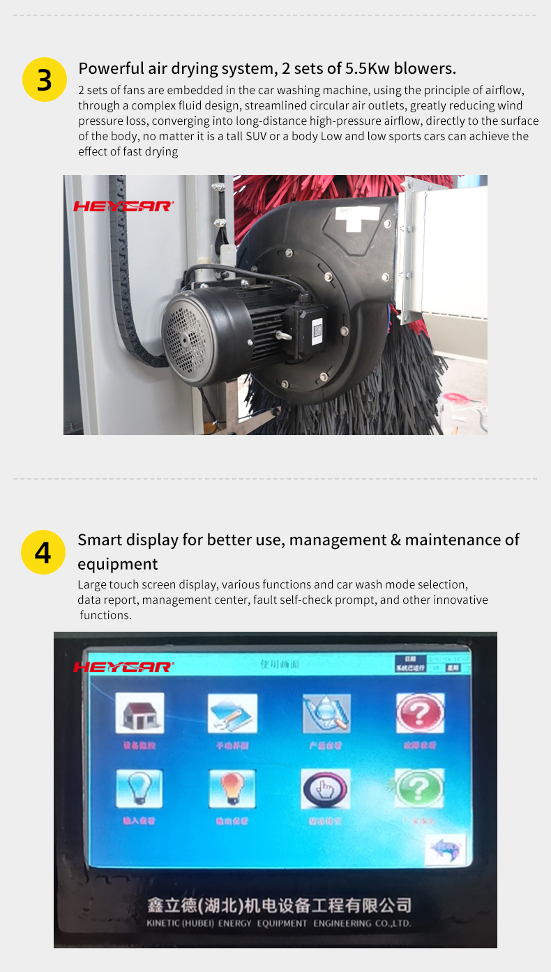 High Pressure Cold Water Car Wash Function Rollover Automatic Carwash Machine with Smart Dryer System