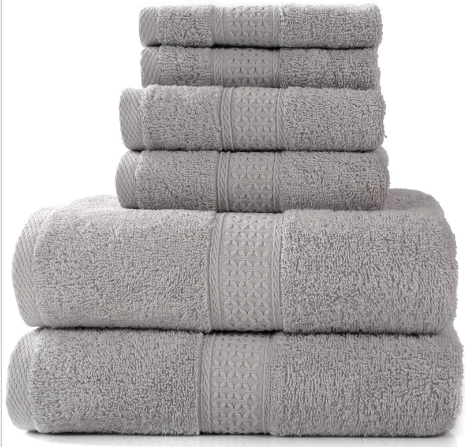 Highly Absorbent and Soft Knitted Cotton Towels 3pcs Set for Your Bathroom Needs