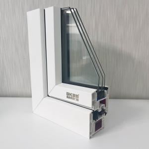 Quality GKBM 72 UPVC Extrusion Profiles Casement Window Three Seal wholesale