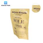 Upright Plastic Composite Kraft Paper Pouch Recyclable Degradable For Cat Litter