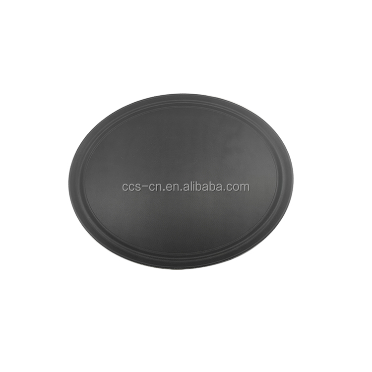 73.5*60cm Nonslip Oval Plastic Tray Large Recycled Plastic Plates Rubber Serving Tray For Bar