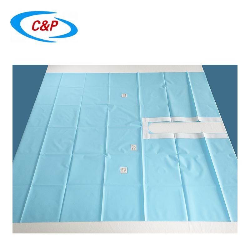Nonwoven Disposable Blue U Drape Split Sheet For Medical Procedures