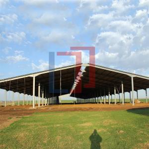 Quality Modern Light Steel Frame Horse Barns , Steel Structure Building Cattle Shed wholesale
