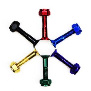 Quality 25mm Skateboard Multi Tool Kit Of 9pcs Colored Mounting Bolts For Skateboard wholesale