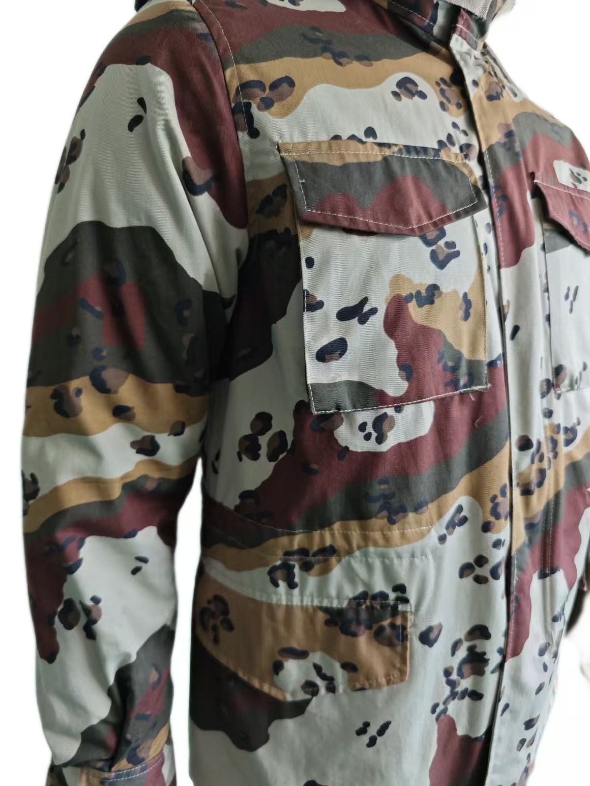 M65 Camo Insulated Detachable Jacket with Metal Button and Zipper Closure Fall and Winter Tactical Windbreaker