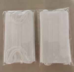 Quality 3-ply disposable white color face mask adult CE certificate wholesale