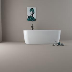 Quality Soaking Free Standing Bathtub With Faucet Rectangular Shape wholesale