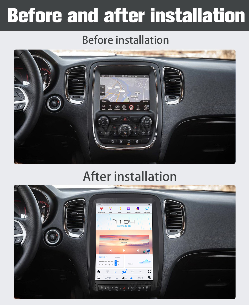 12.1 inch 1024*768 Car radio For 2014-2022 Dodge Durango GPS Navigation Multimedia player Screen Support Carplay