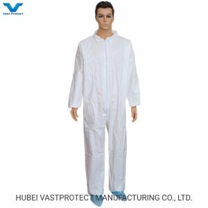 Quality All In One Nonwoven SMS Microporous Disposable Coveralls With Open Ended Wrists Ankles wholesale