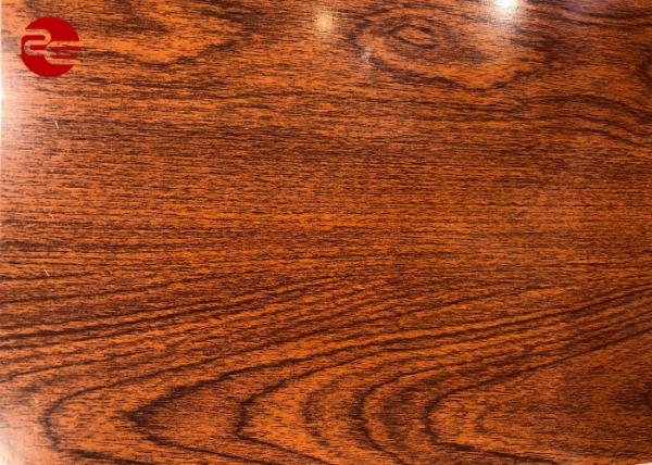 Ral Colors Ppgi Color Coated Sheets , Wood Grain Prepainted Galvanized Steel