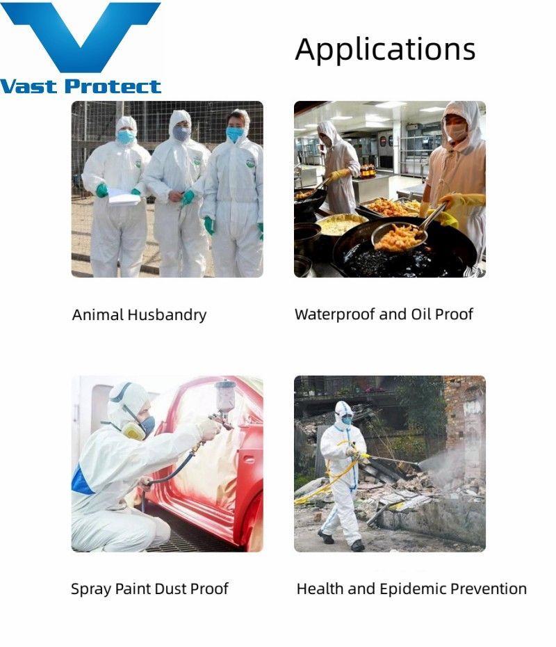 Disposable Microporous Waterproof Breathable Dustproof Micro Film Coverall