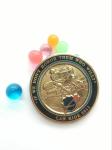 American Officers Amy Military Challenge Coin with gold plating