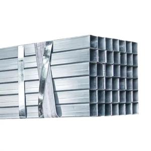 China Zinc Coated Steel Hollow Pipe Section Galvanized Steel Square Metal Tube on sale