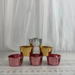 Aluminum Metallic Rose Foil Paper Baking Cups Muffin Cake Mold
