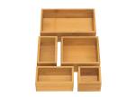 Drawer Organizer Storage Box Bathroom Living Room Kitchen Bamboo for High