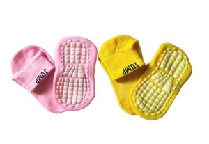 Quality Fancy Reflective Trampoline Jump Socks , Indoor Playground Kids Gravity Safety Socks , Xtreme Trampoline Park Socks wholesale