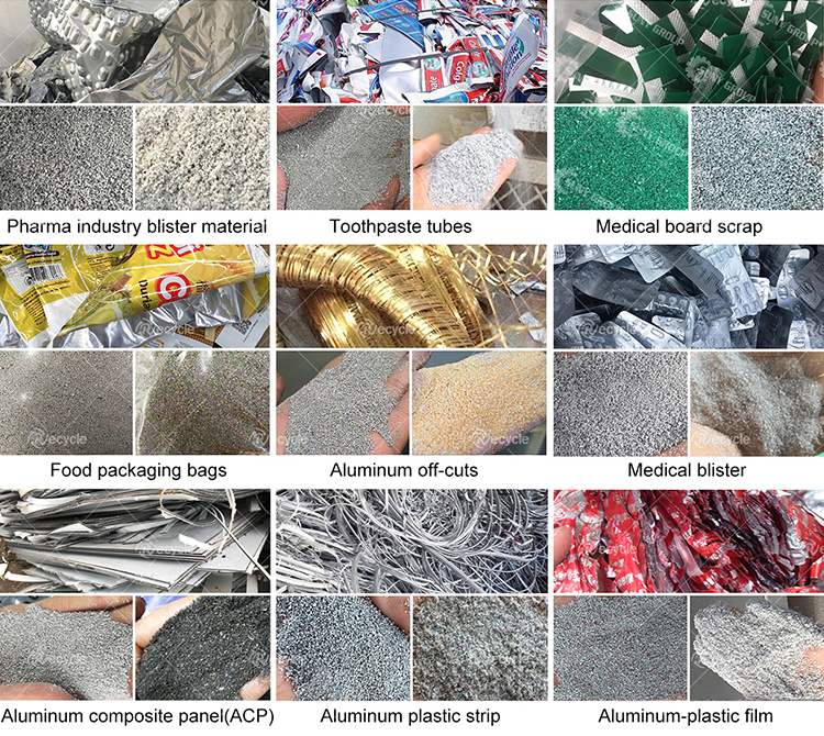 Automatic ACP Recycling Machine Scrap Aluminum Plastic Recycling Separator Machine
