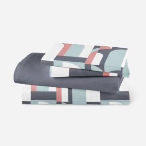 Quality Home Textile Flat Sheet Geometric Printed Bed Cover Soft Bed Sheet 4 Pcs Quantity wholesale