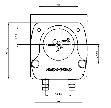 oem 24v peristaltic pump with external control RS485 max flow rate 170ml/min