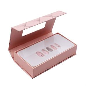 Quality Recycled Paper Nails Packaging Box With Bag , Gift Press On Nail Packaging Box wholesale