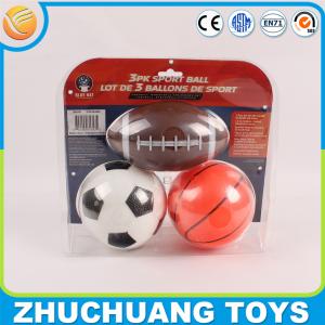 Quality 3 pk grippy football basketball soccer ball sport ball set wholesale