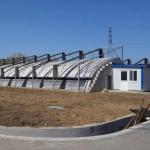 Aquaculture Double Arch Beam Sunlight Greenhouse with Snow Vibrator in Heavy