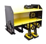 Metal Power Tool Organizer Wall Mount Impact Battery Storage Box Carbon Steel