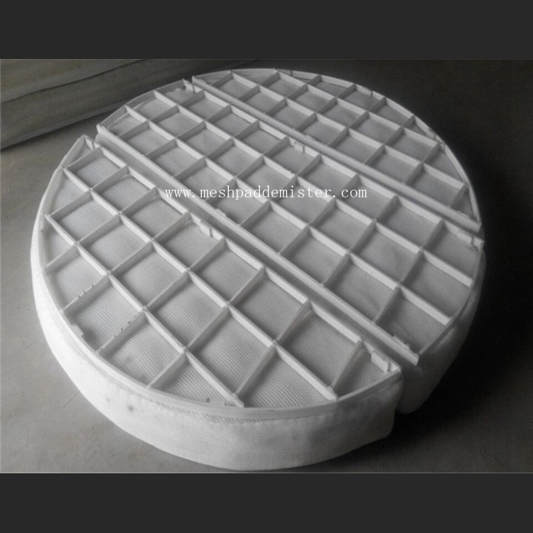 PTFE F4 Diameter 900mm Demister Pad Height 200mm Round Shape Knit Mesh