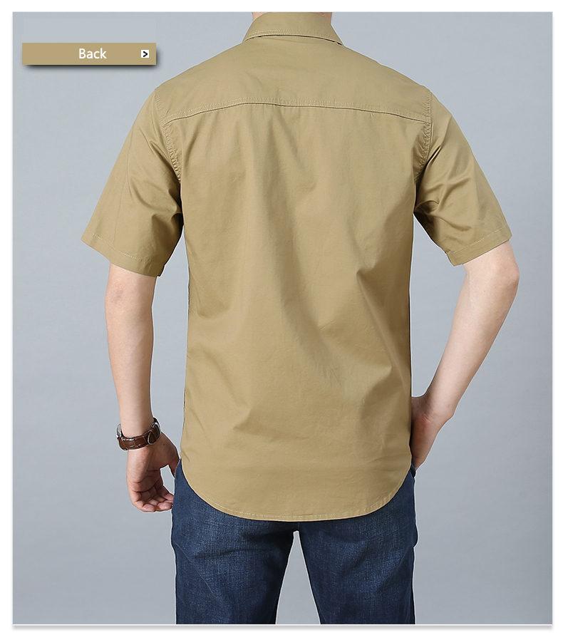 Outdoor Recreation Short Sleeve Dress Shirt for Men Wrinkle Resistant and Comfortable