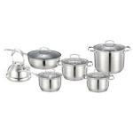 Multifunctional Non-stick Cooking Pots 12 pcs Kitchenware Stainless Steel