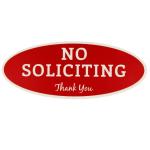 House Custom Reflective Sign Metal Oval No Soliciting Sign Printable