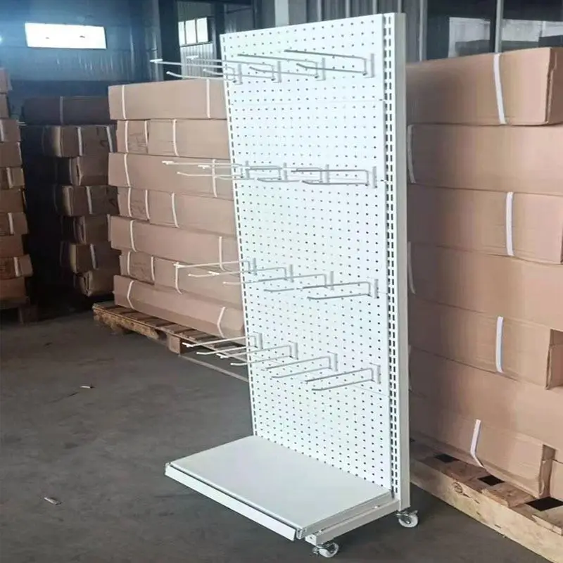 Factory custom size color metal heavy duty display shelf display racks