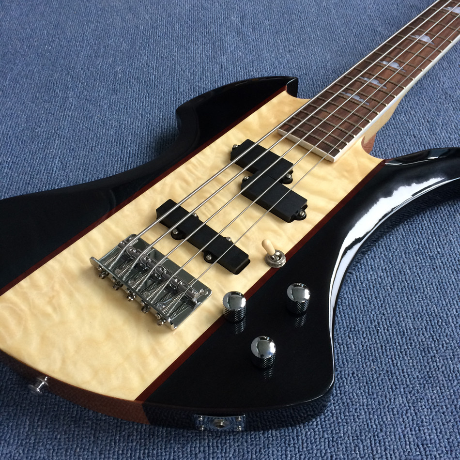New style high-quality custom 5 strings electric bass guitar, Initiative Adapterization electric bass guitar, free shipp