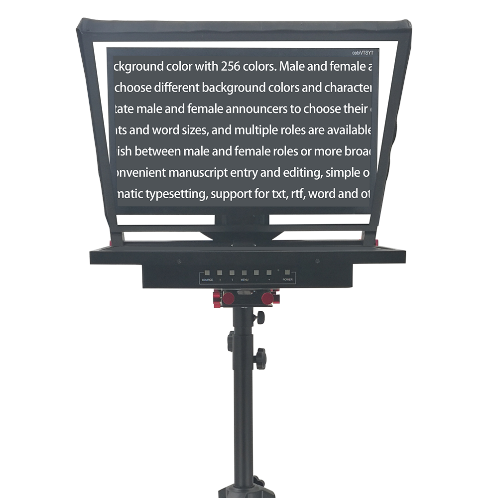 Professional TV Studio Equipment 24inch Single Screen Built-in Prompter with Auto-Mirror